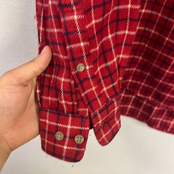 VTG 90s Uniqlo Men's Flannel Plaid Collared Buttons Up Long‎ Sleeve Shirt Size M - Picture 2 of 7
